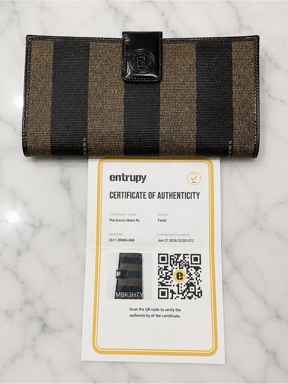Authentic Fendi Pequin Stripe Continental Wallet | Vintage Made in Italy | Entru